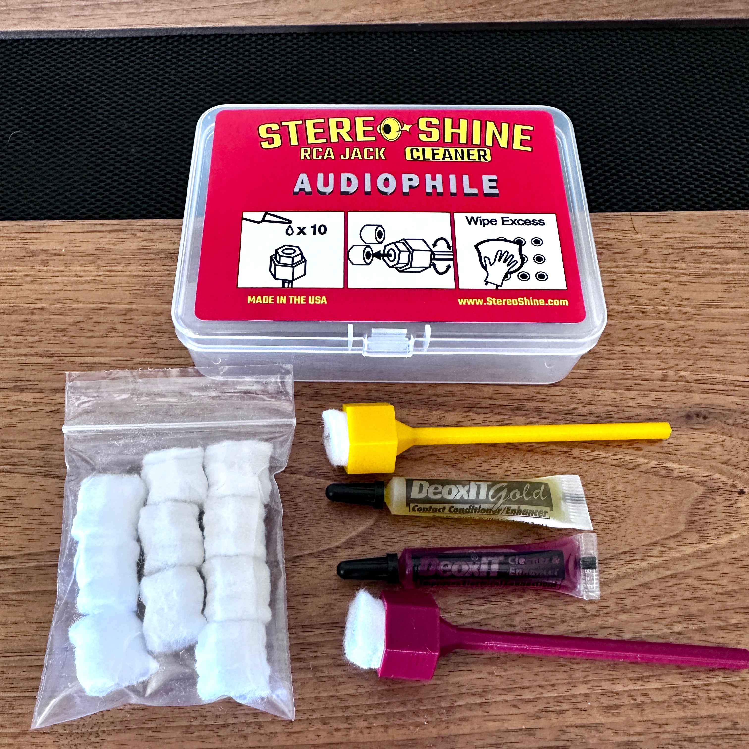 Stereo Shine RCA Jack Cleaner Audiophile Bundle